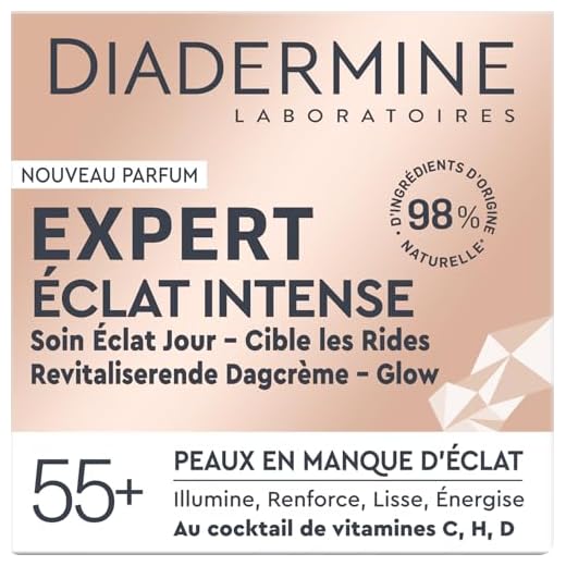 Diadermine - Expert Gesichtscreme Eclat Intense Tag – Pflege für den Glanz des Tages – reife und anspruchsvolle Haut – hellt, stärkt, glättet, Energie – Gesichtspflege – Anti-Aging-Pflege – 50 ml