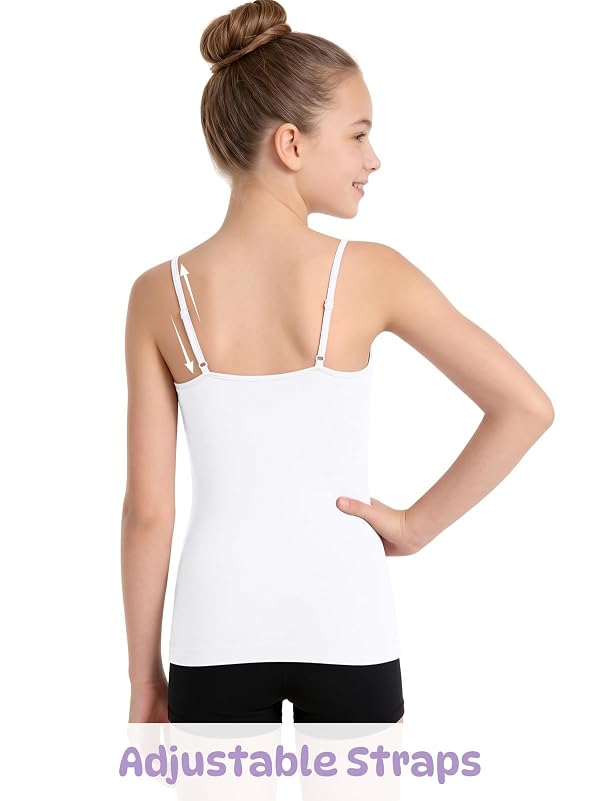 V FOR CITY Kids Girls White Tank Top with Built-in Bra Camisole 13-14 Years by V FOR CITY - Used condition - Image 4