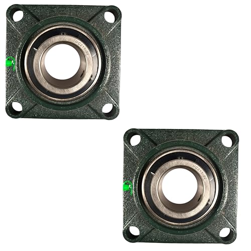 HQRP 2-Pack UCF211-32 Pillow Block Bearing 2-inch Bore, 4-Bolt Flange Mounted, Solid Base, Self-Alignment, Square by HQRP - Used condition - US$25.93
