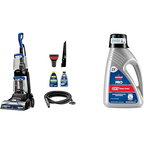 Bundle of BISSELL TurboClean Pet XL Upright Carpet Cleaner, Upholstery Tough Stain Tool & Formula included, 3746 + BISSELL® PRO OXY Deep Clean Formula, 48 oz. (3156)