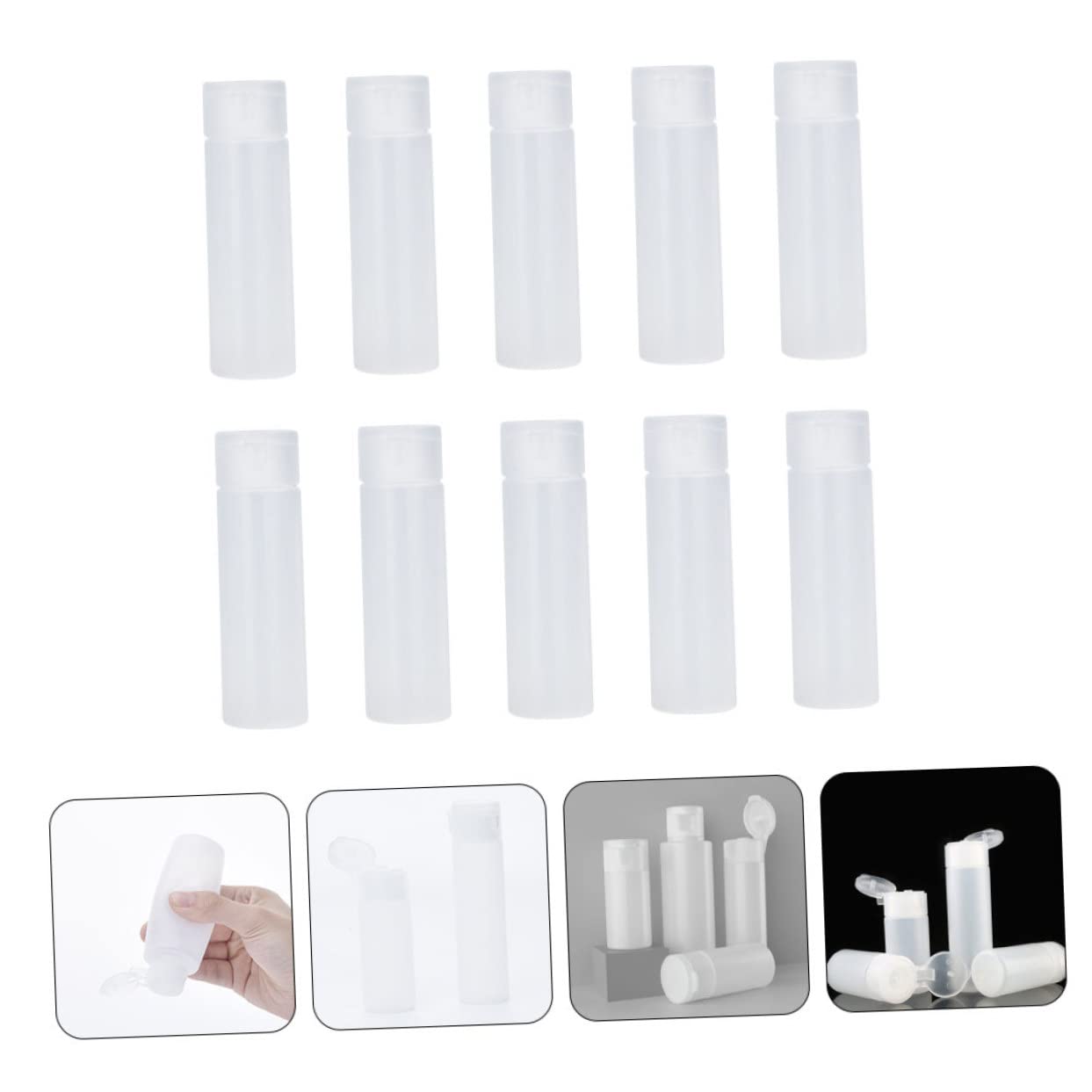 Beavorty 50pezzi Bottiglie Di Vuote Ricaricabili Contenitori Da Viaggio Per Cosmetici Pe Design Portatile Per Shampoo e Lozioni