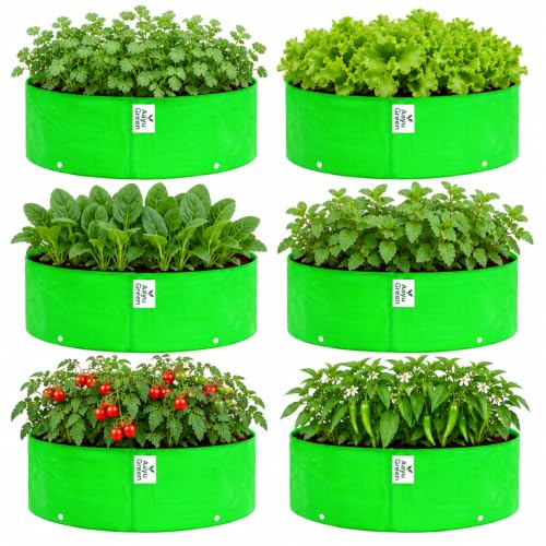 Image of Grow Bag UV Protected 260 GSM | HDPE Grow Bags for Plants | Heavy Duty Green Garden Plant Grow Bag with Drainage Holes | Reusable Vegetable Grow Bag for Terrace Gardening (6, 18X9)