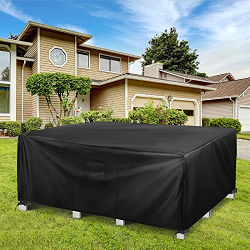 Wontoper Patio Furniture Covers, Rectangular Outdoor Waterproof Table And Chair Set Cover, Durable 600D Uv Protection, Windproof Dustproof Garden Cover (109"L X 84"W X 32"H) #TOP5