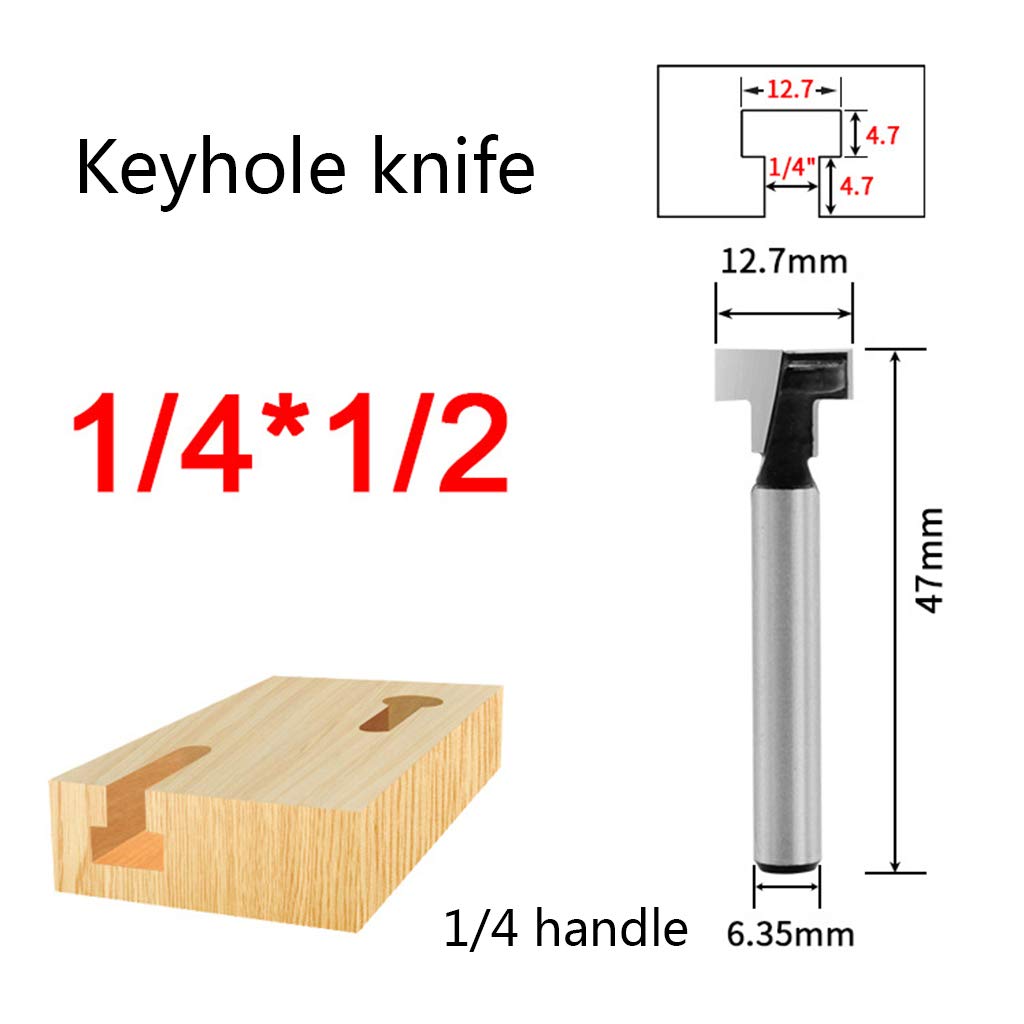 3 pz 1/4 di pollice 6 mm Shank per T Slot Router Bit Hex Bolt per Foro Chiave Bit Fresatura