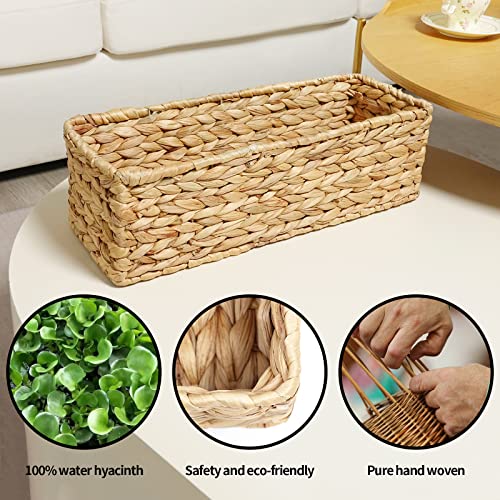 Toilet Paper Basket Natural Woven Bathroom Storage Organizer Basket Wicker Decorative Toilet Roll Holder Tank Basket(Water Hyacinth) #TOP1