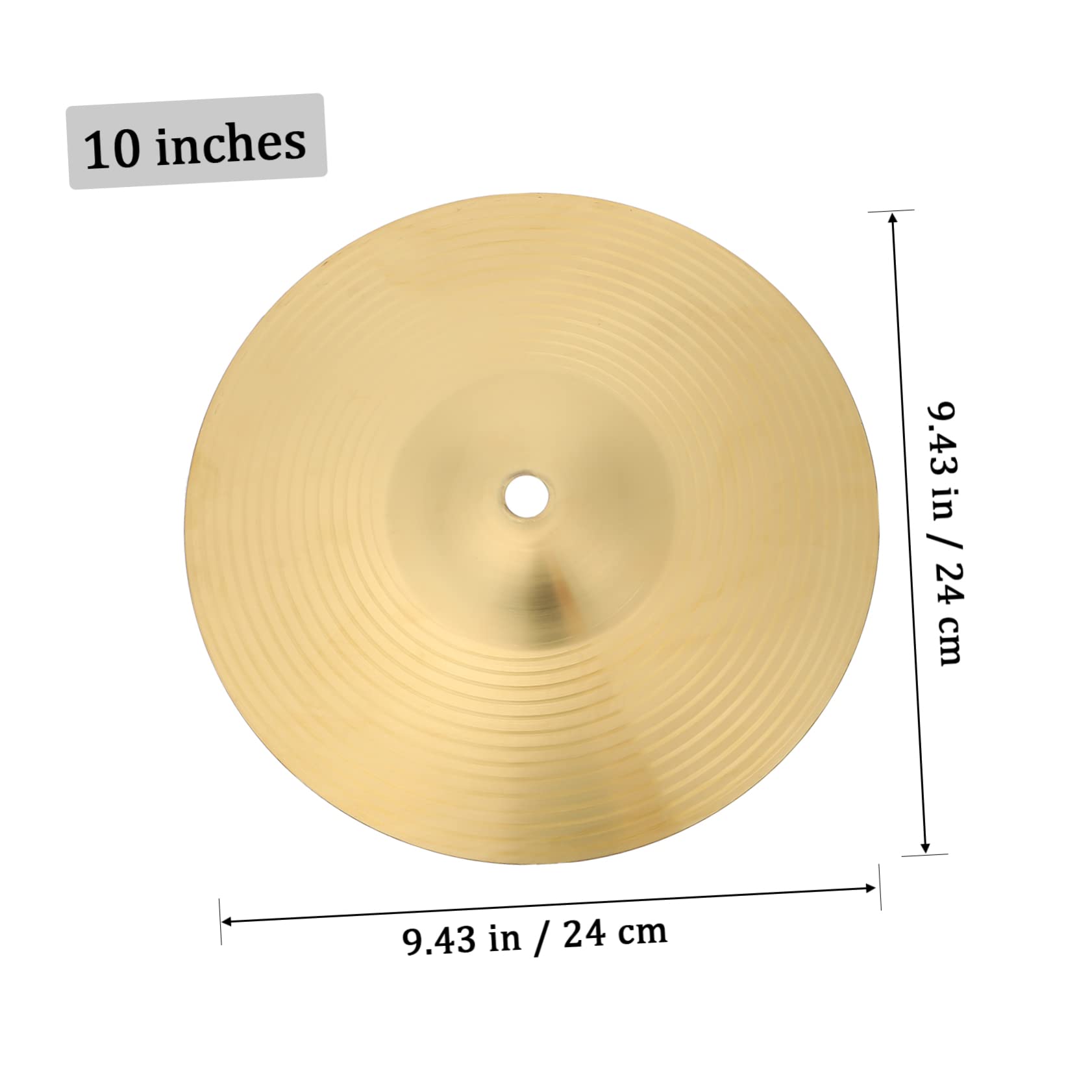 SUPVOX Musical Instrument Accessory Brass Cymbals 10 Inch Drum Part Cymbal Felt for Drummer Replacement