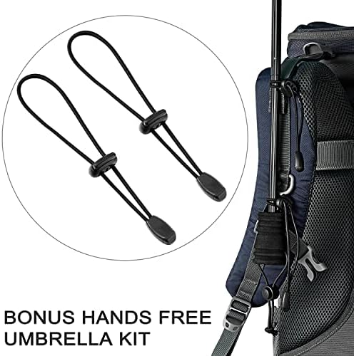 hiking umbrella open with reflective silver canopy - G4Free Liteflex hiking umbrella