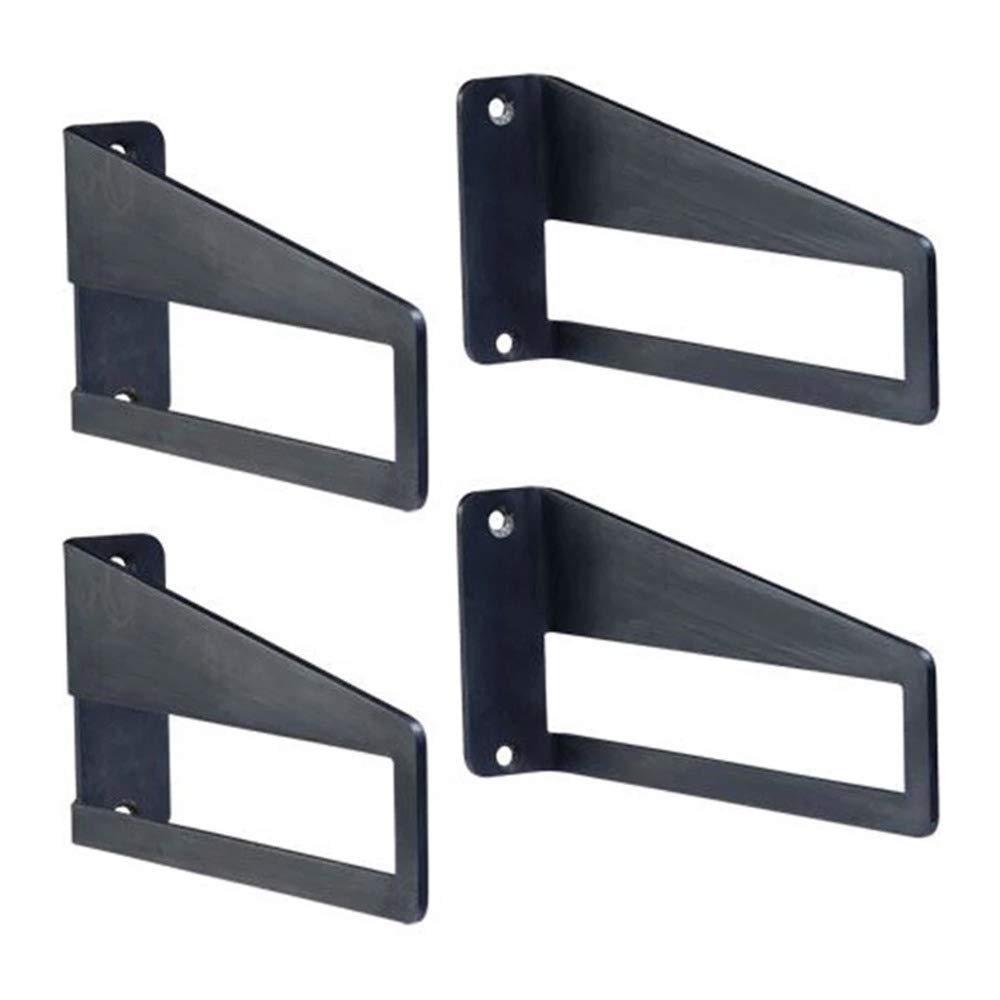4PCS Shelf Bracket, Wall Mounted Shelf Supporter, Floating Shelve Bracket, Shelving Support Bracket for DIY Floating Industrial Decorative Shelving/Black / 20