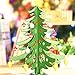 Mini Christmas Tree Wooden Christmas Tree Desktop Decoration for Xmas Home Decor - Green