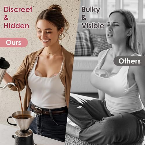 Image of Nenesupply Handsfree Wearable Breastmilk Collection Cups Compatible with Elvie Stride Stride 2 Breast Pumps. 24mm Silicone Flanges Pump Parts Accessories 19mm 21mm Inserts