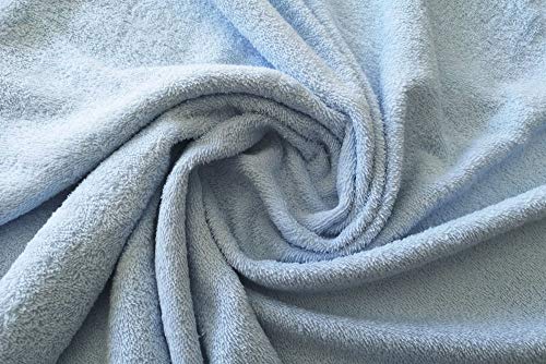 Desconocido RIVERO Tejidos. Rizo de Toalla en Color Celeste con 160 cm de Ancho. Se Vende por Metros. Ideal para ajuar de bebés, Baberos, Albornoces, cambiadores.
