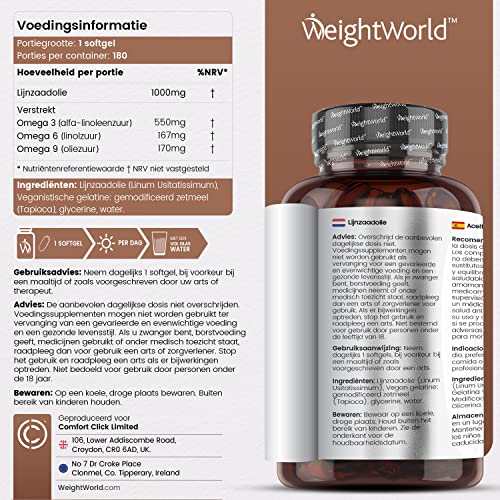 Lijnzaadolie capsules - 1000 mg softgels - Vegan Omega 3, 6 en 9 met DHA en EPA - 180 softgels voor 6 maanden - Image 7