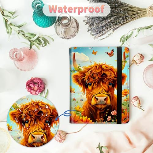 Image of Wedding Albums 4x6 120 Pockets Photos with Strong Elastic Band, Small Mini Albums Sheet Protector Folder for Photos, Album for Family Anniversary Women Men Baby Vacation Gift, Yellow Cow
