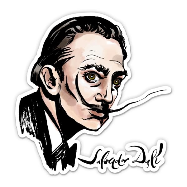 Salvador Dali - 3' Vinyl Sticker - for Car Laptop Water Bottle Phone - Artist Decal