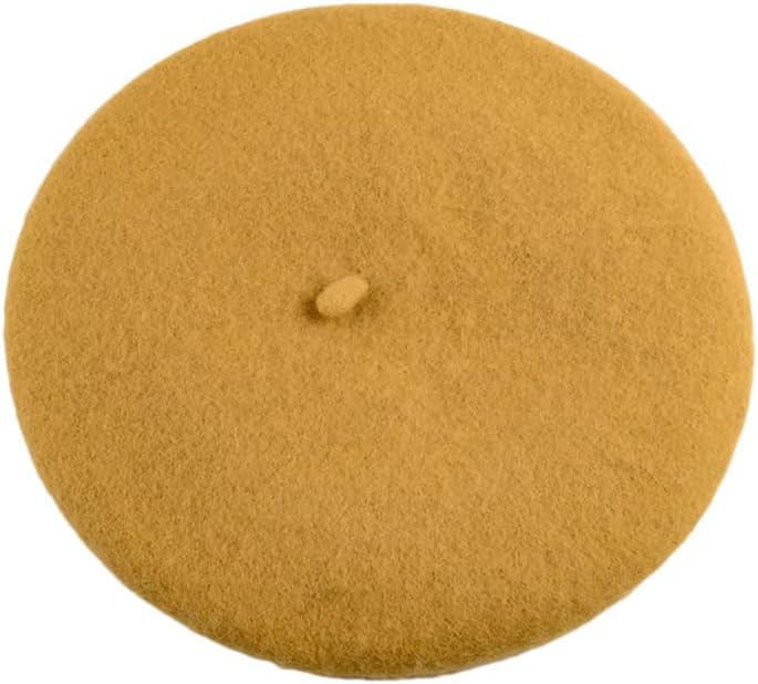 Women Vintage Round French Beret Wool Outdoor Thick Warm Berets