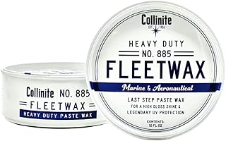 Collinite 885 Fleetwax-Marine & RV Heavy Duty Carnauba+Polymer Wax Sealant-Ultra Durable, Long-Lasting Fiberglass Protection. Provides High Gloss Shine + UV Protection + Prevents Oxidation 885 2 Pack