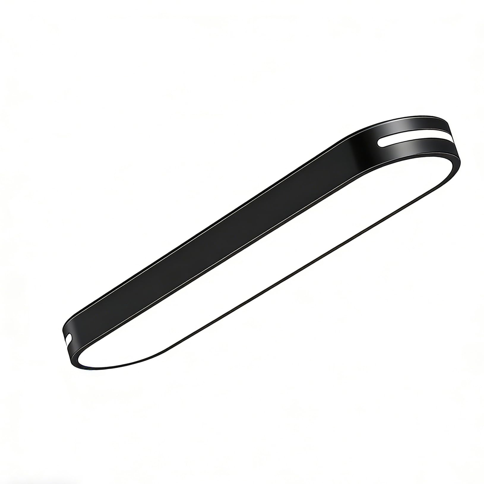 ANBTUKJ LED Linear Flush Ceiling Light CCT Dimmable Waterproof Lamp for Kitchen Hallway Laundry Garage, 50cm Black
