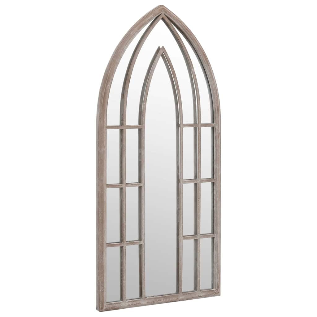 Miroir de jardin sable 70 x 30 cm fer effet rouille décoration