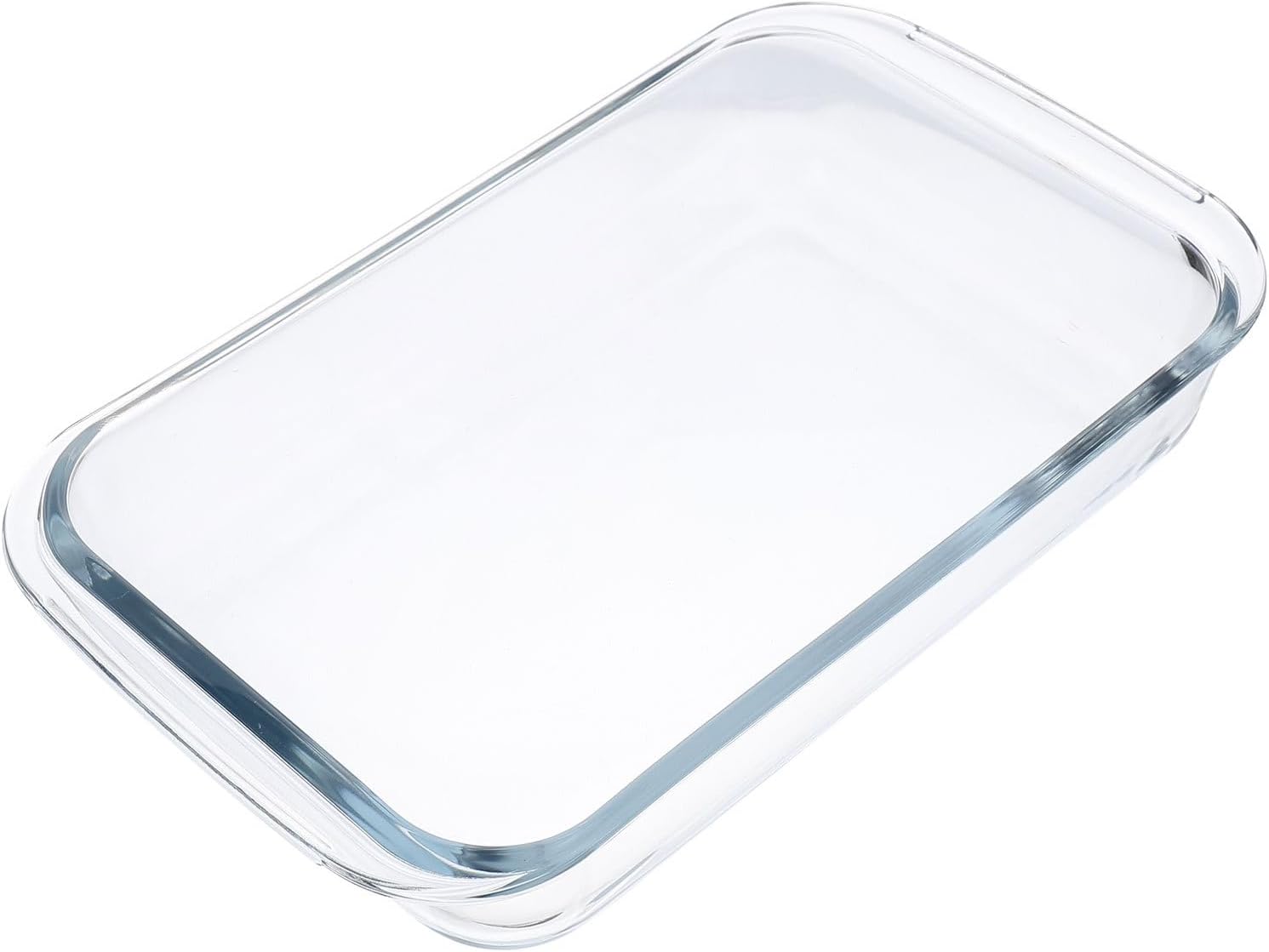 ABOOFAN Tempered Glass Rectangular Baking Plate 1l Heat Resistant Microwave Safe Oven Grill Tray for Home Cooking and Roasting
