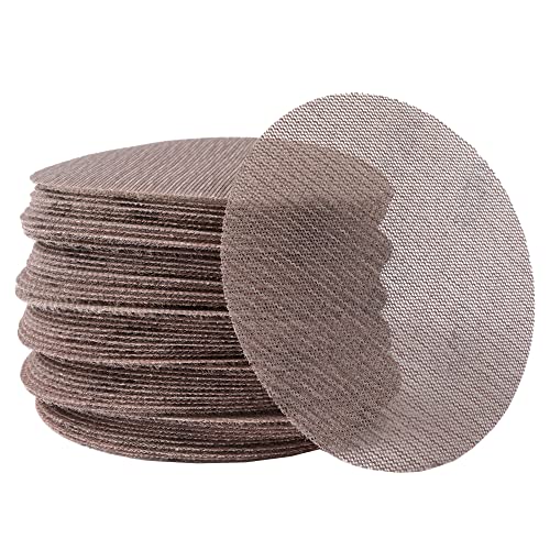UPWOOD 50PCS 125mm 5 Inch Mesh Sanding Discs 240 Grit Hook & Loop, Dust Free Anti-Blocking Net Sandpaper Sheets for Car Body, Wood, Metal, Plastic, Paint, Adapts to All 125 mm Sander Grinder Polisher