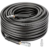 Hromee Manguera de compresor de aire de 3/8 pulgadas x 100 pies con accesorios, negro
