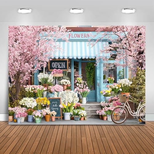 Fondo Fotográfico Floral Rosa 8x6 ft Mocsicka miniatura 1