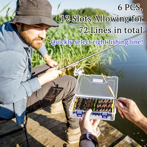 6 Pcs Fishing Leader Holder, Box, 72 Slot miniatura 3