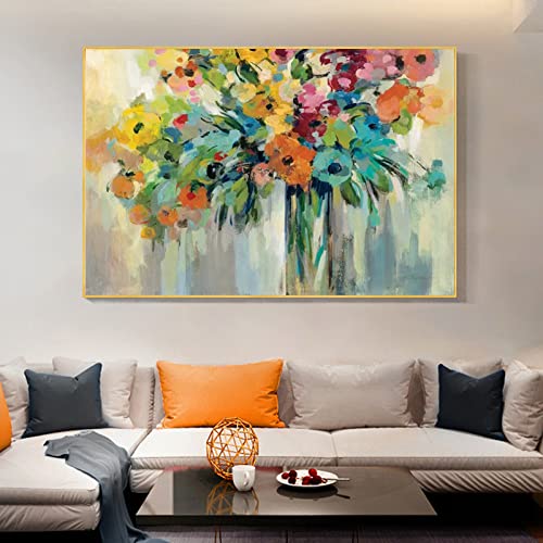 Nuage de fleurs tableau abstrait pour une ambiance douce - 5