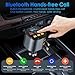 Retractable Car Charger,5 in 1 Fast Car Phone Charger 90W,Bluetooth 5.3 FM Transmitter Adapter,Handsfree Call,2 Retractable Cables and USB Cars Chargers for iPhone 15/14/13 (Black)