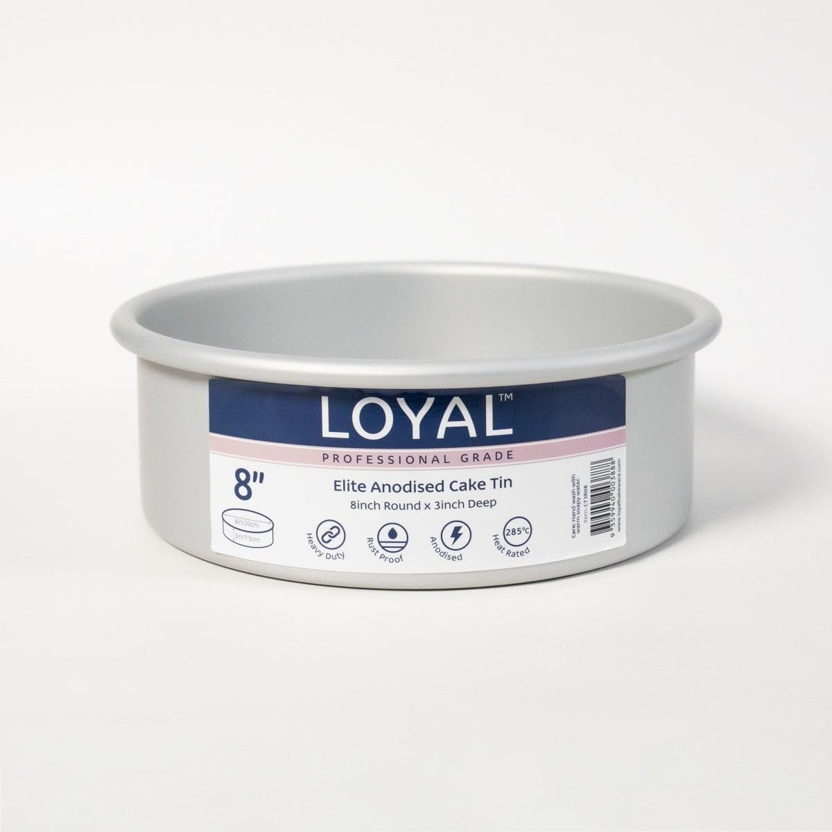 Loyal 3" Deep Round Elite Anodised Cake Tin