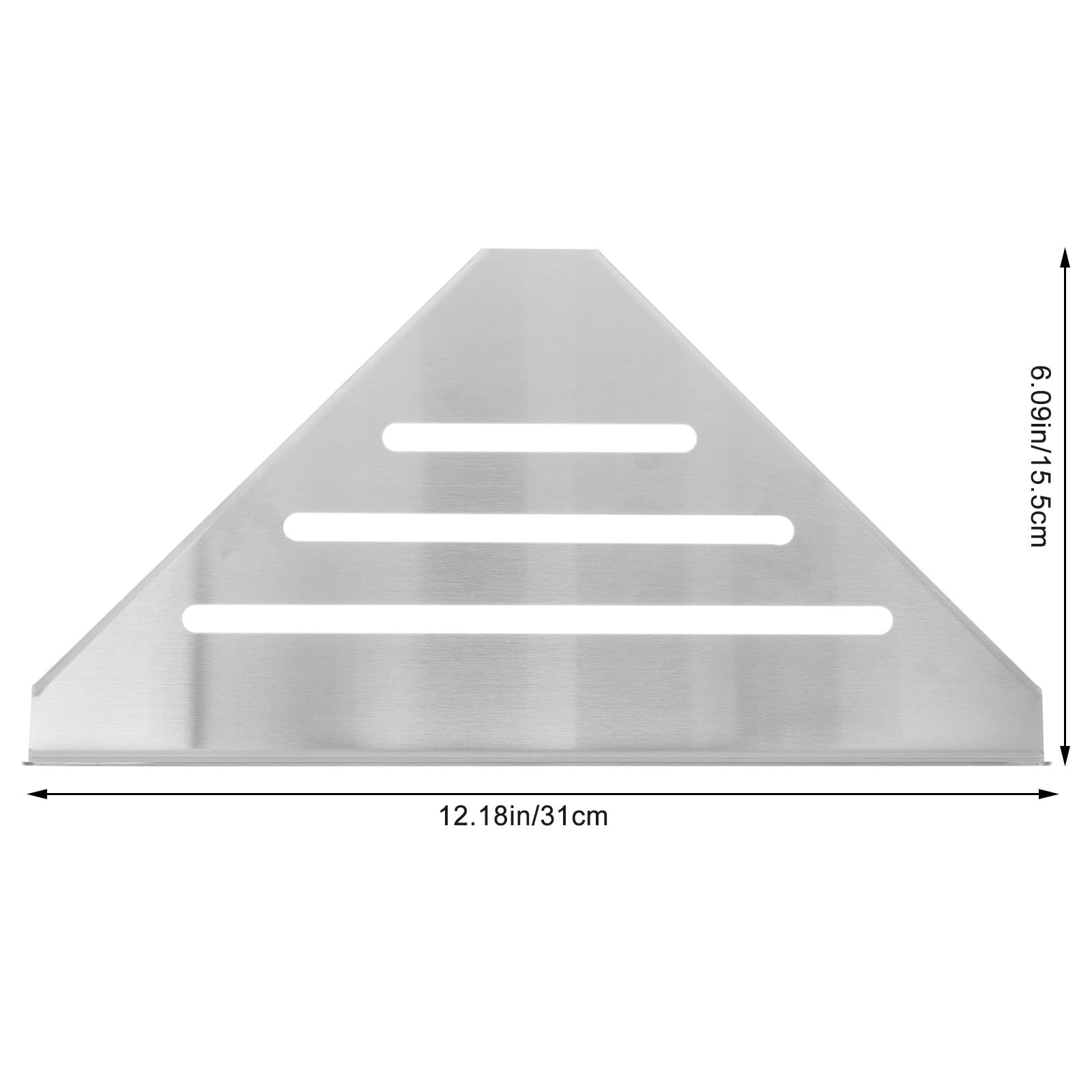 Estante Ducha Inoxidable de Esquina Organizador Baño sin Taladro Soporte Champú con Diseño Robusto y Bordes Lisos Estante Pared para Almacenamiento Ordenado