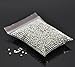 3000pcs 2mm Silver Smooth Polished Finish Metal Spacer Round Beads Tiny Ball Beads for Jewelry Making