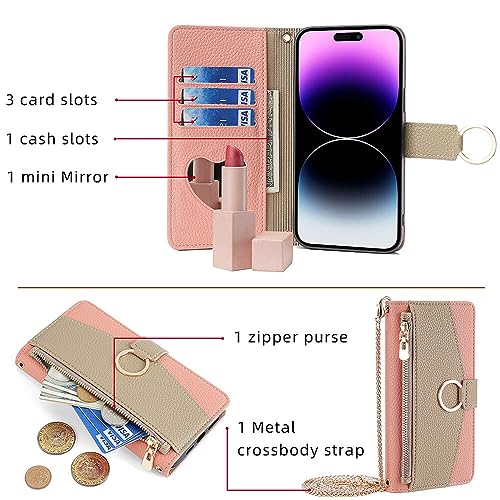 CasurvivePro Wallet Case Compatible for iPhone 13 with Crossbody Strap - Image 2