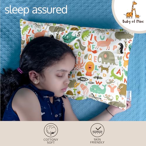 Image of Personalized Pillow for Kids a€ inch Custom Name, Super Soft Cotton Kids Cushion for Infants & Toddlers, 1 Month to 5 Year Olds, Adorable Prints