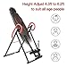 DC DICLASSE Health Gear Inversion Table 300 Lb Capacity,Adjustable Tilt Angle & Height, Heavy Duty Inverted Back Stretch with Shoulder Holder Safe Belt for Home Exercise