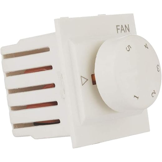 Hi Plasst Pack of 1 Socket Modular 2M Switch Type Fan Regu