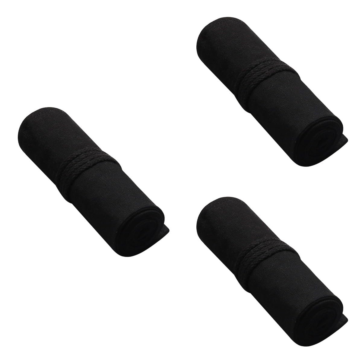 Ciieeo 3piezas Estuche De Lona para Lápices De Gran Capacidad Organizador Portátil De Ranuras para Artistas Bolsa De Almacenamiento Enrollable y Práctica para Dibujos y Negro