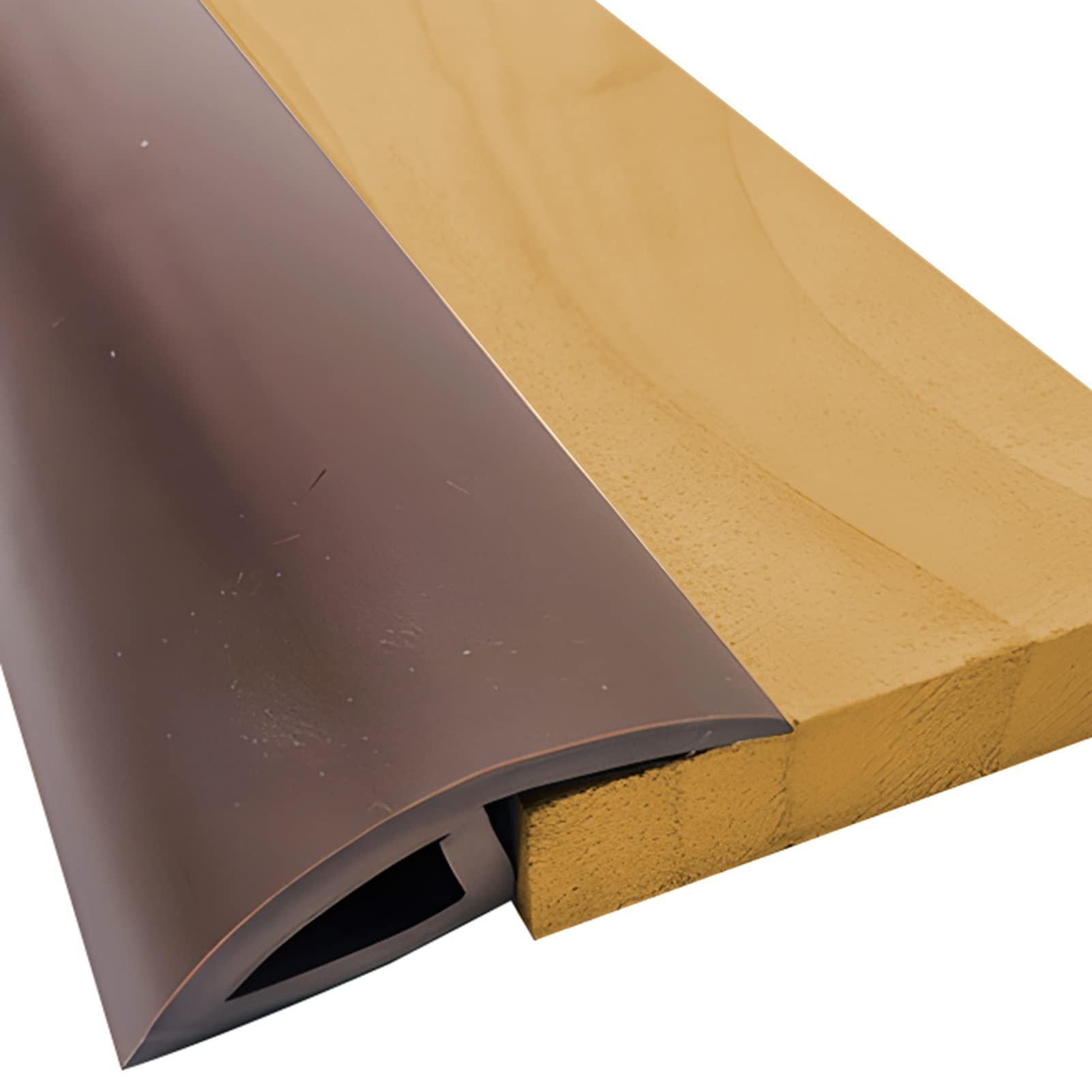 Remys Dark Brown Self Adhesive Threshold Strips Floor Cover Bar,Pvc Carpet Floor Transition Strip, Lightweight Vinyl Flooring Edge Trim, For Front Door Doorways(,130Cm/51.2In)