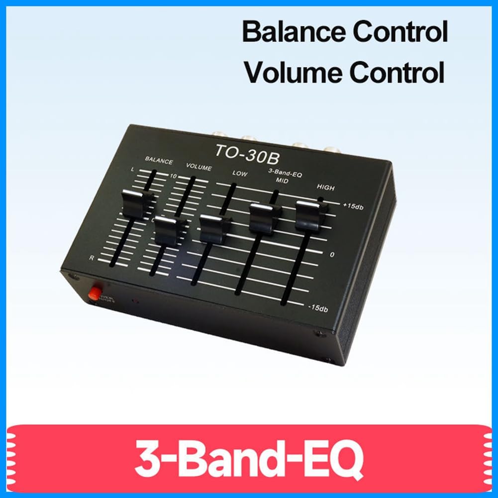Preamplificatore Stereo Bilanciamento Audio DC5V To-30B, Controllo Volume Bande Alto Medio Basso