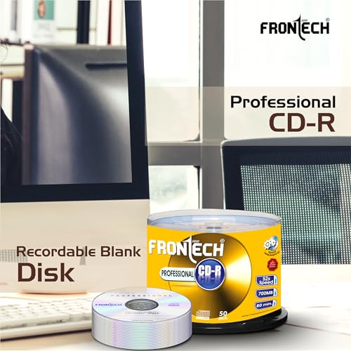 FRONTECH CDR 700MB Media 80 Mins 52X Speed - Pack of 50, Professional CD-R with Advanced German Technology, (CDR-0002) - Image 2