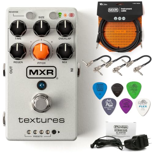 MXR M310 Textures Granular Synth Engine w/MXR Instrument + Patch Cables, 6 Dunlop Picks