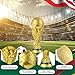 UOJ 2022 World Cup Trophy Replica, Resin Football Soccer Collectibles, Sports Fan Trophy, Gold Sports Award Decorations for Bedroom Office Desktop(8.2 Inch)