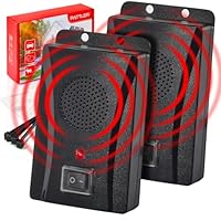 PATTLER® Marderschreck Auto batteriebetrieben für ca. 40m² - mit Ultraschall & Anti Gewöhnungseffekt. Mobiler Marderschutz mit Batteriebetrieb. Marderabwehr Auto, Haus, Dachboden, Garten - 2 Stück