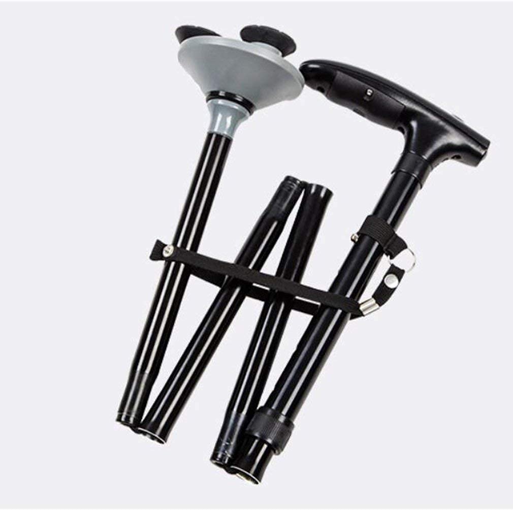 Bastones Bastón Plegable portátil de Altura Regulable, Hebilla Ligera Adecuada Tanto para Hombres como para Mujeres.