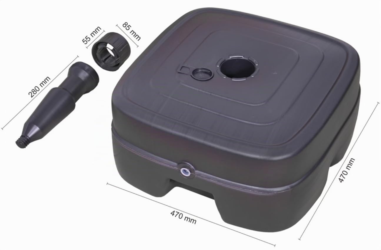 Schneider pied de parasol en PE, anthracite, env. 45 ltr.
