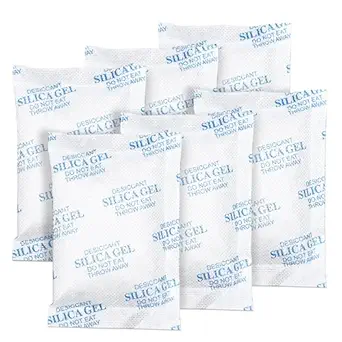 Silica Gel Packets 50 Gram 25 Packs Moisture Absorbers, Desiccant Packs for Storage, Food Safe Desiccant for Foods, Seeds, 3D Filaments, Electronics, Safes