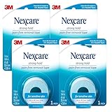 Nexcare Sensitive Skin Low Trauma Tape, 4 Count – Gentle Adhesive Medical Tape for Fragile or Delicate Skin, Hypoallergenic & Latex-Free, Ideal for Post-Surgery Care, Pediatric Use, Frequent Changes