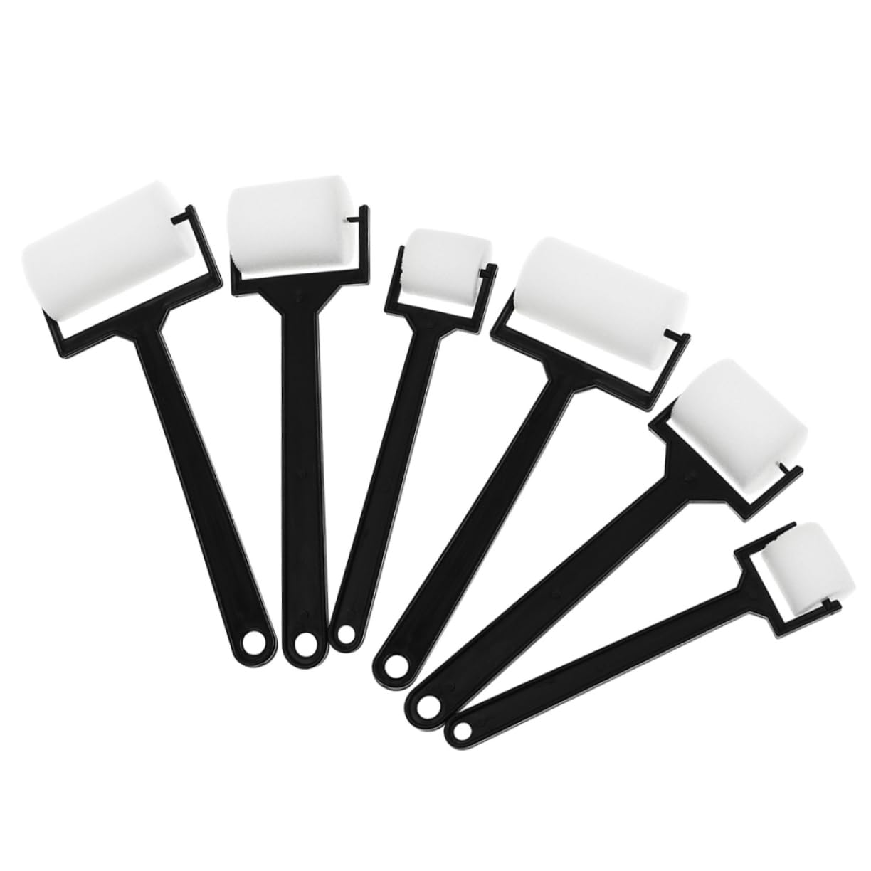 KONTONTY 6pcs Paint Sponge Roller for DIY Art Craft Painting Tools for Home School and Kindergarten Creative Sponge Brushes for Fun Family Activities