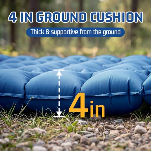 Image of Double Sleeping Pad for Camping, 2 Person Air Mattress