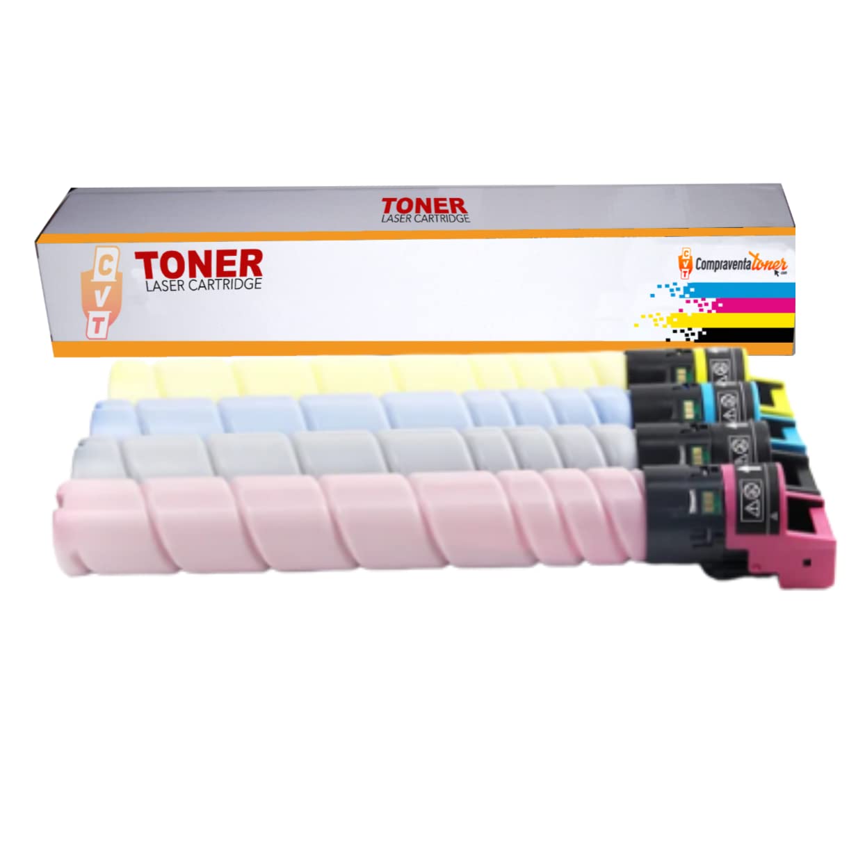 CVT Lot de 4 cartouches de toner TN328 TN-328 compatibles avec imprimantes Konica Minolta Bizhub C250i, C300i, C360i / C 250i C 300i C 360i